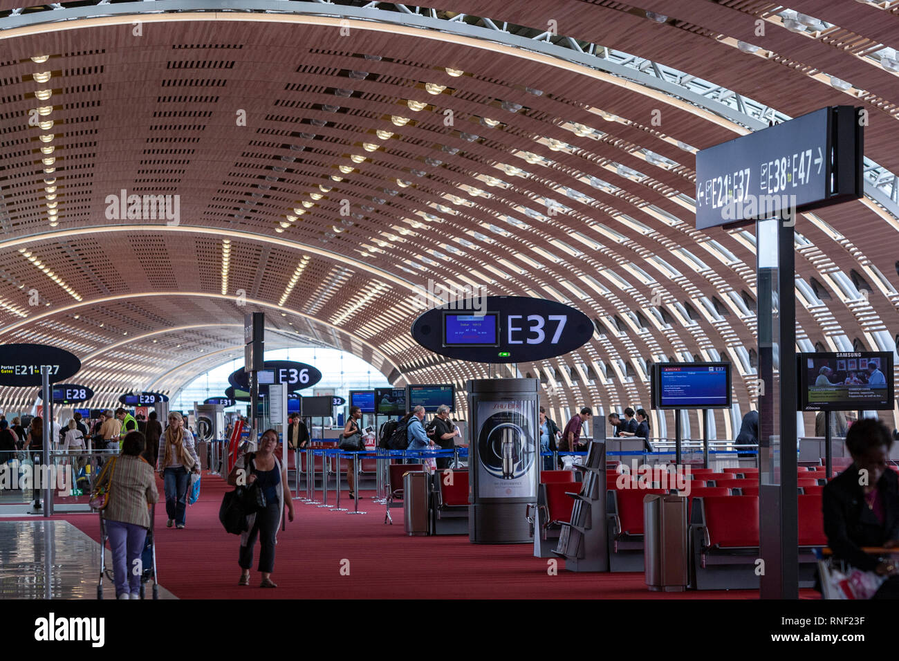 Paris Charles de Gaulle airport, Terminal 2E, France. Terminal