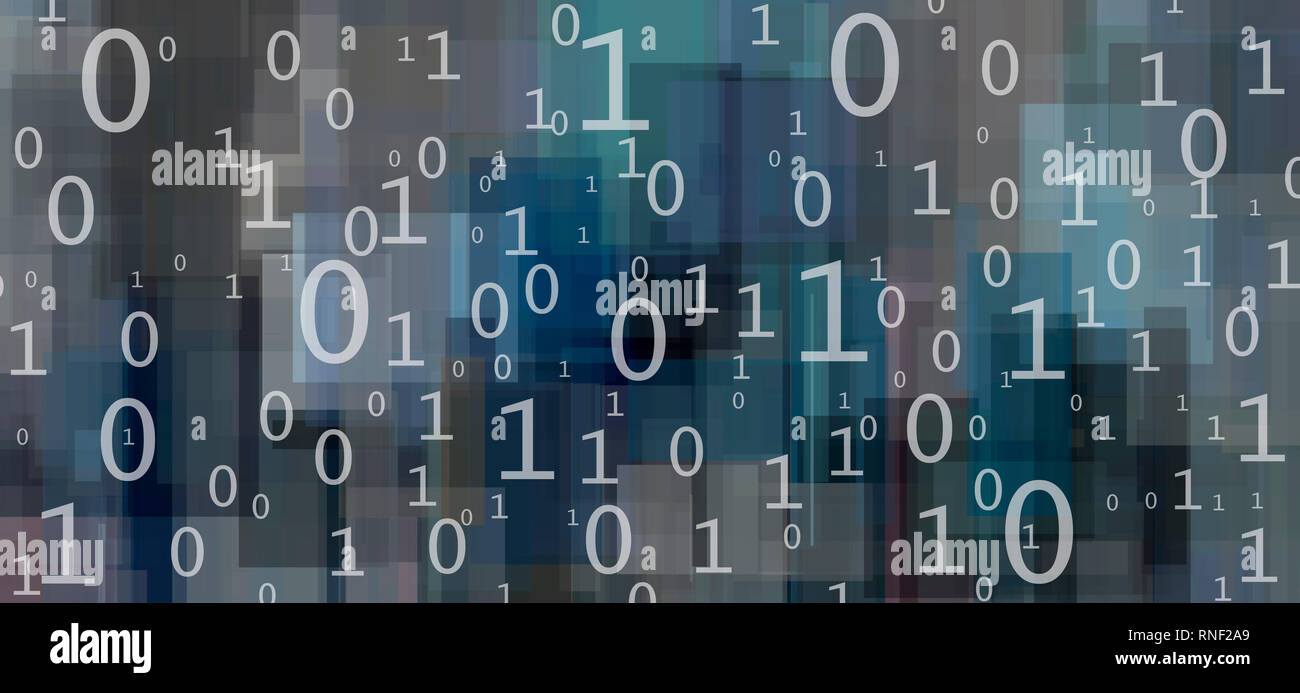 Modern geometric abstract with binary code Stock Photo - Alamy