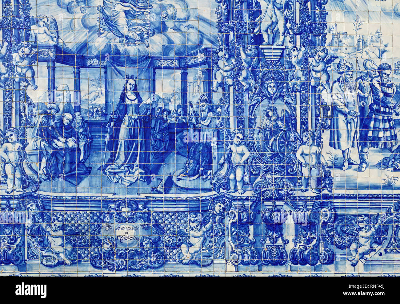 Azulejo Tile Painting in Porto Portugal Stock Photo Alamy