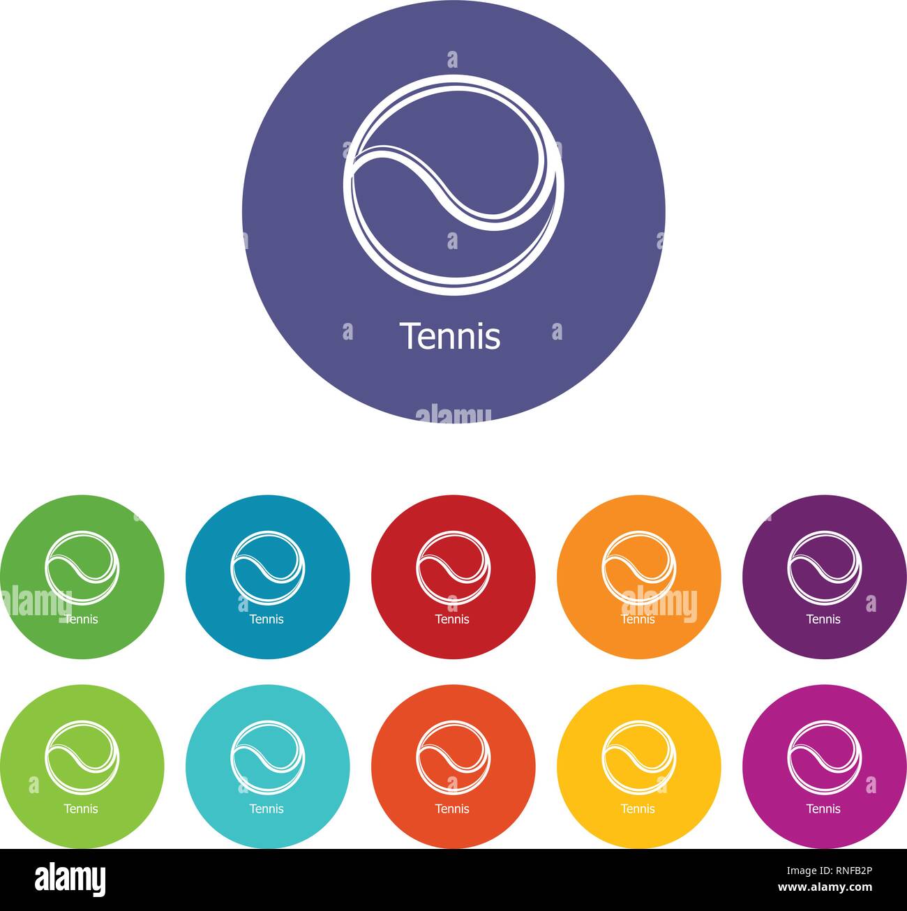 Tennis ball icons set vector color Stock Vector Image & Art - Alamy