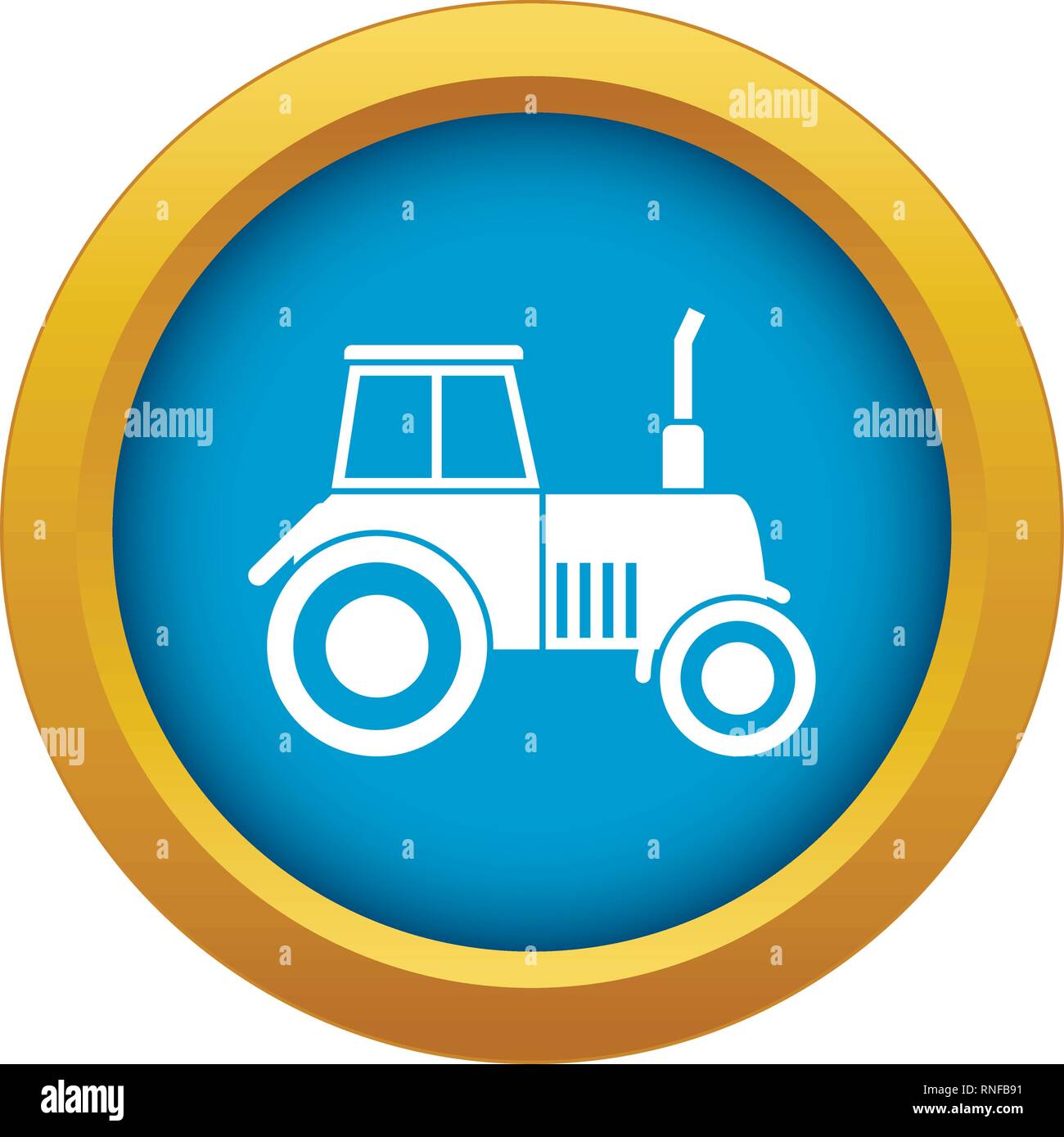 Tractor icon blue vector isolated Stock Vector Image & Art - Alamy