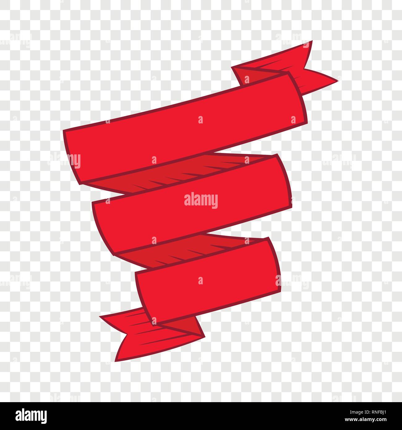 Decorative red ribbon icon, cartoon style Stock Vector Image & Art - Alamy