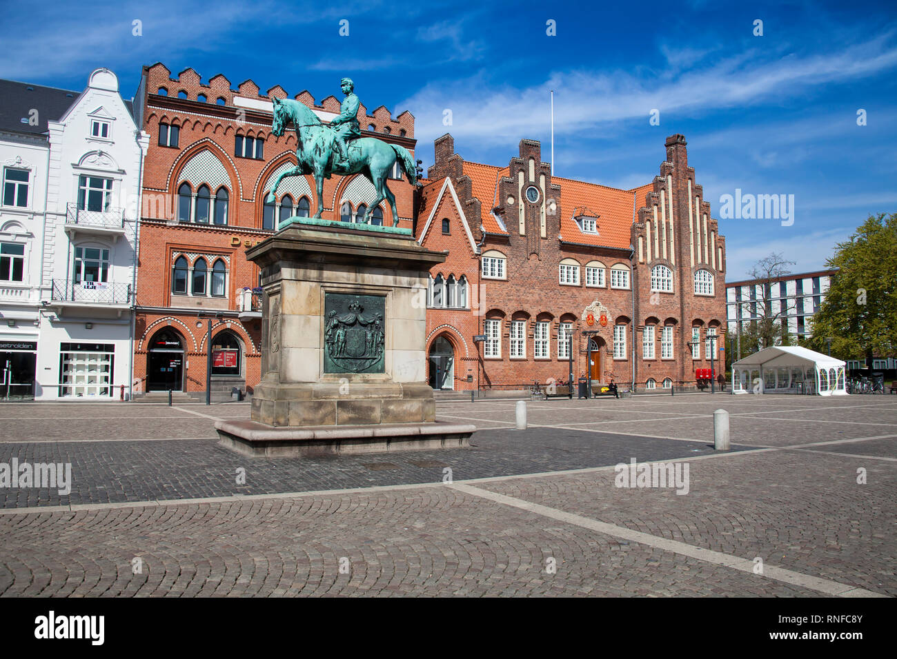 Historic centre with marketplace, Esbjerg, Jutland, Denmark, Europe Stock Photo