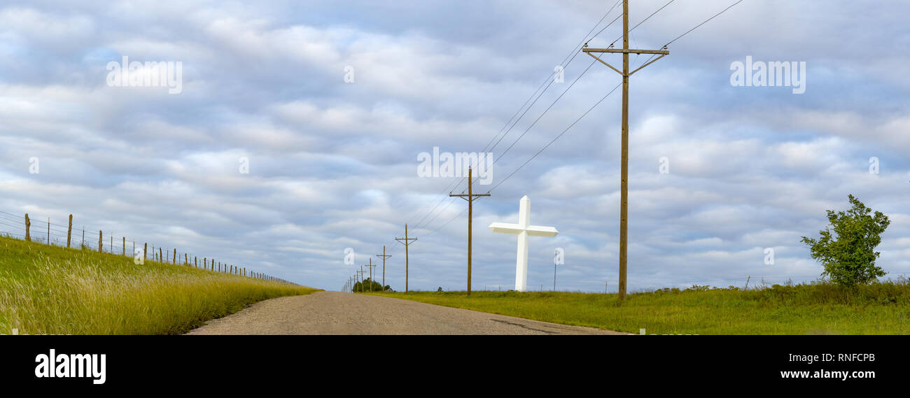 The Groom Texas Cross road Stock Photo Alamy