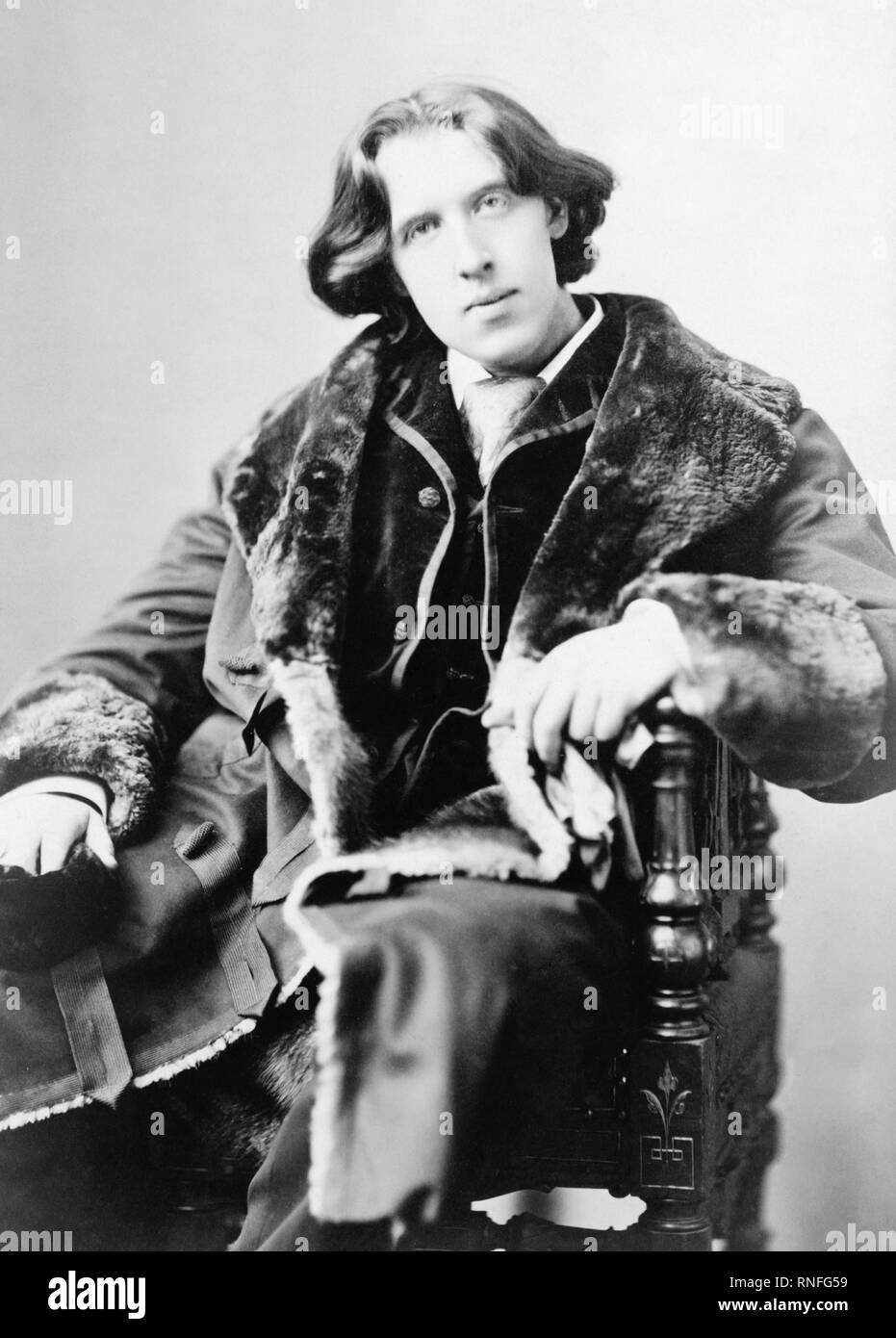 Oscar Wilde irish poet and playwright circa 1881 Stock Photo