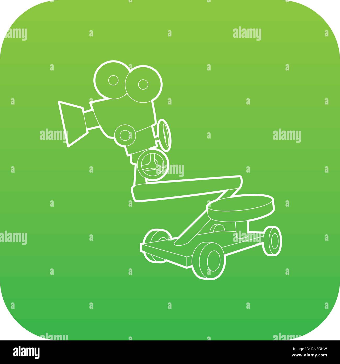 Camera up icon green vector Stock Vector Image & Art - Alamy