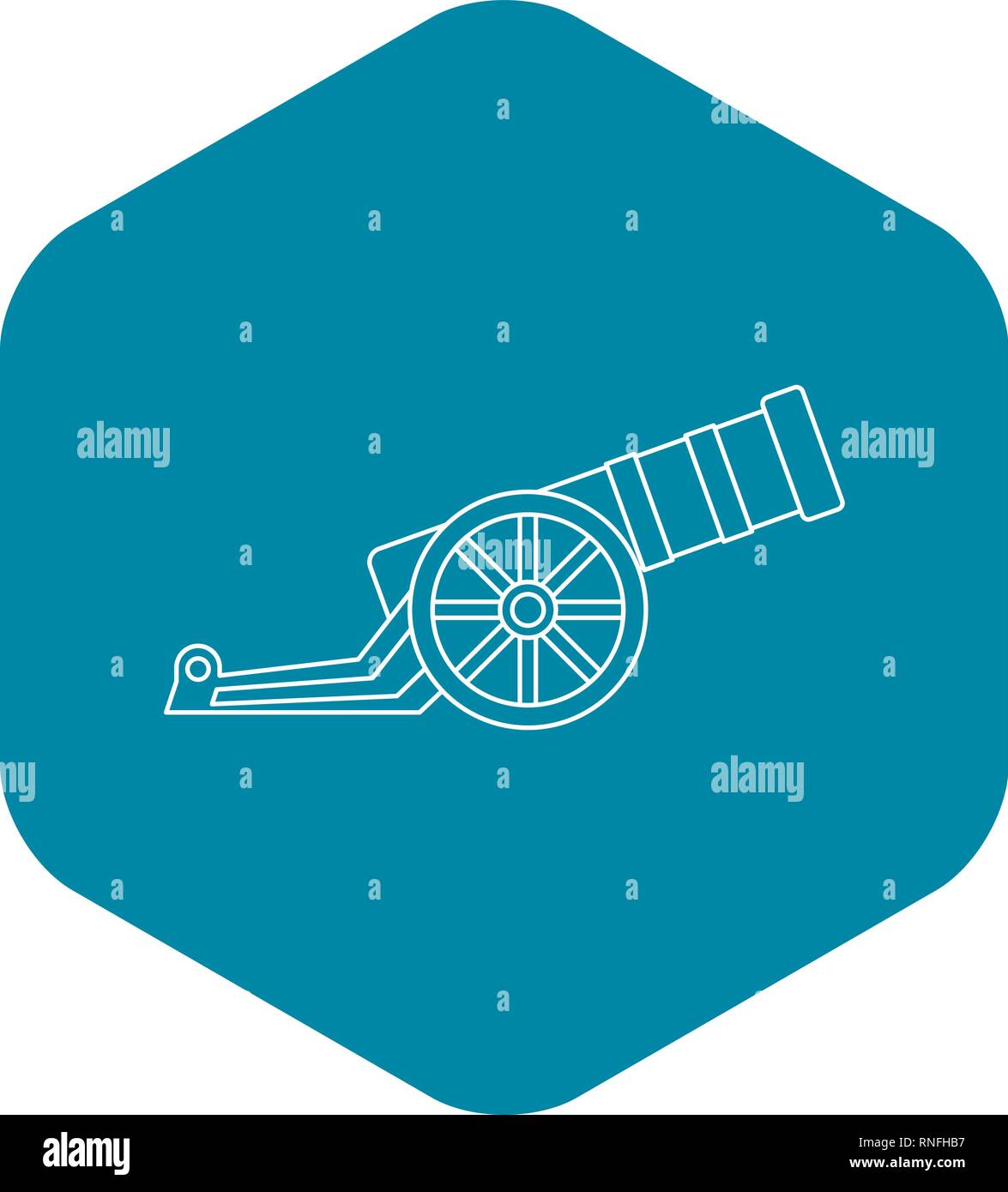 Ancient cannon icon, outline style Stock Vector Image & Art - Alamy