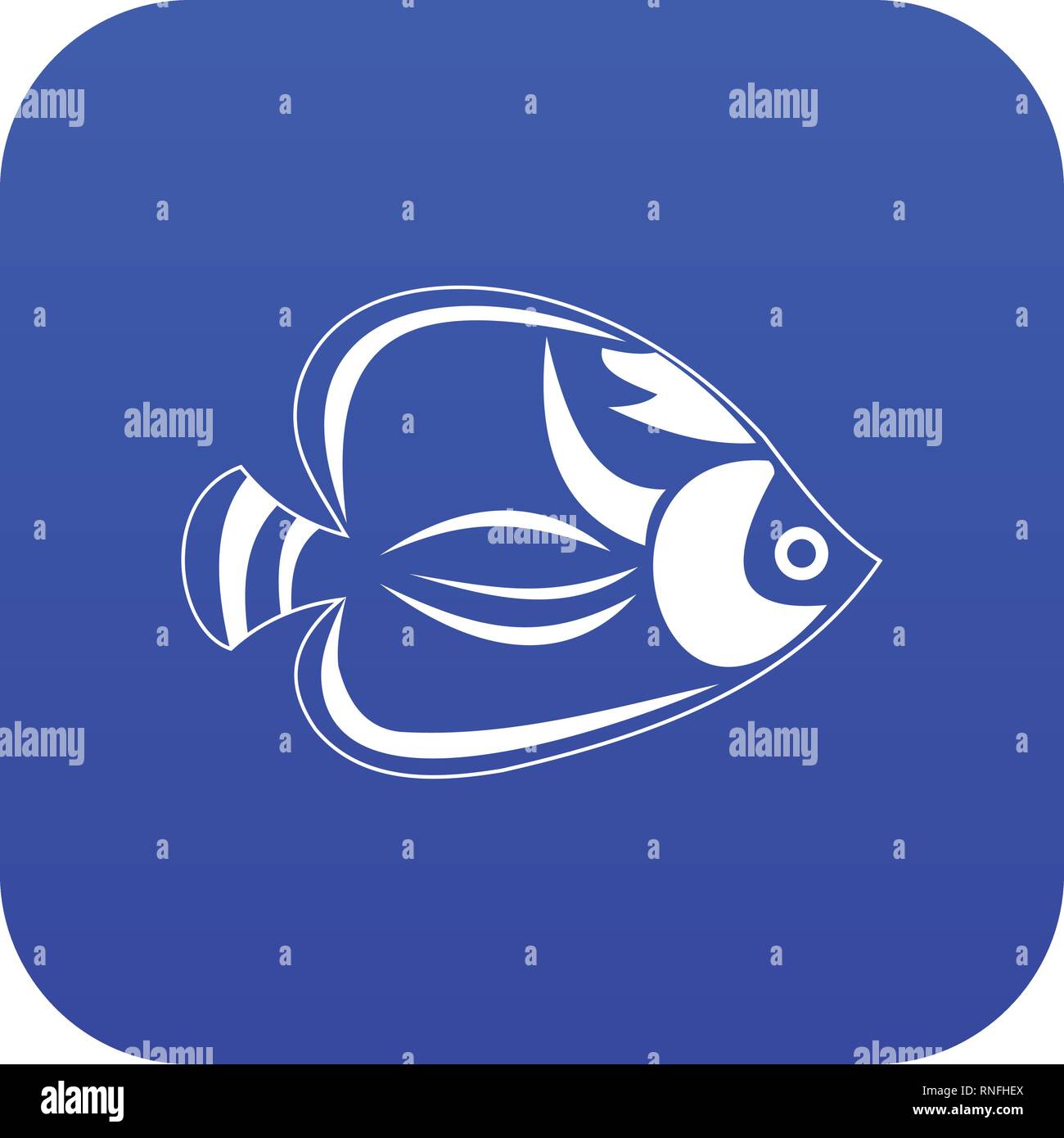 Fish icon digital blue Stock Vector Image & Art - Alamy