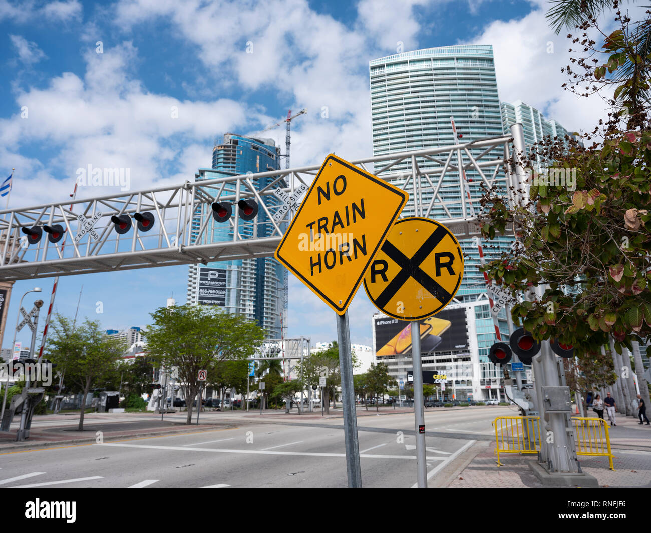 Road train sign hi-res stock photography and images - Alamy