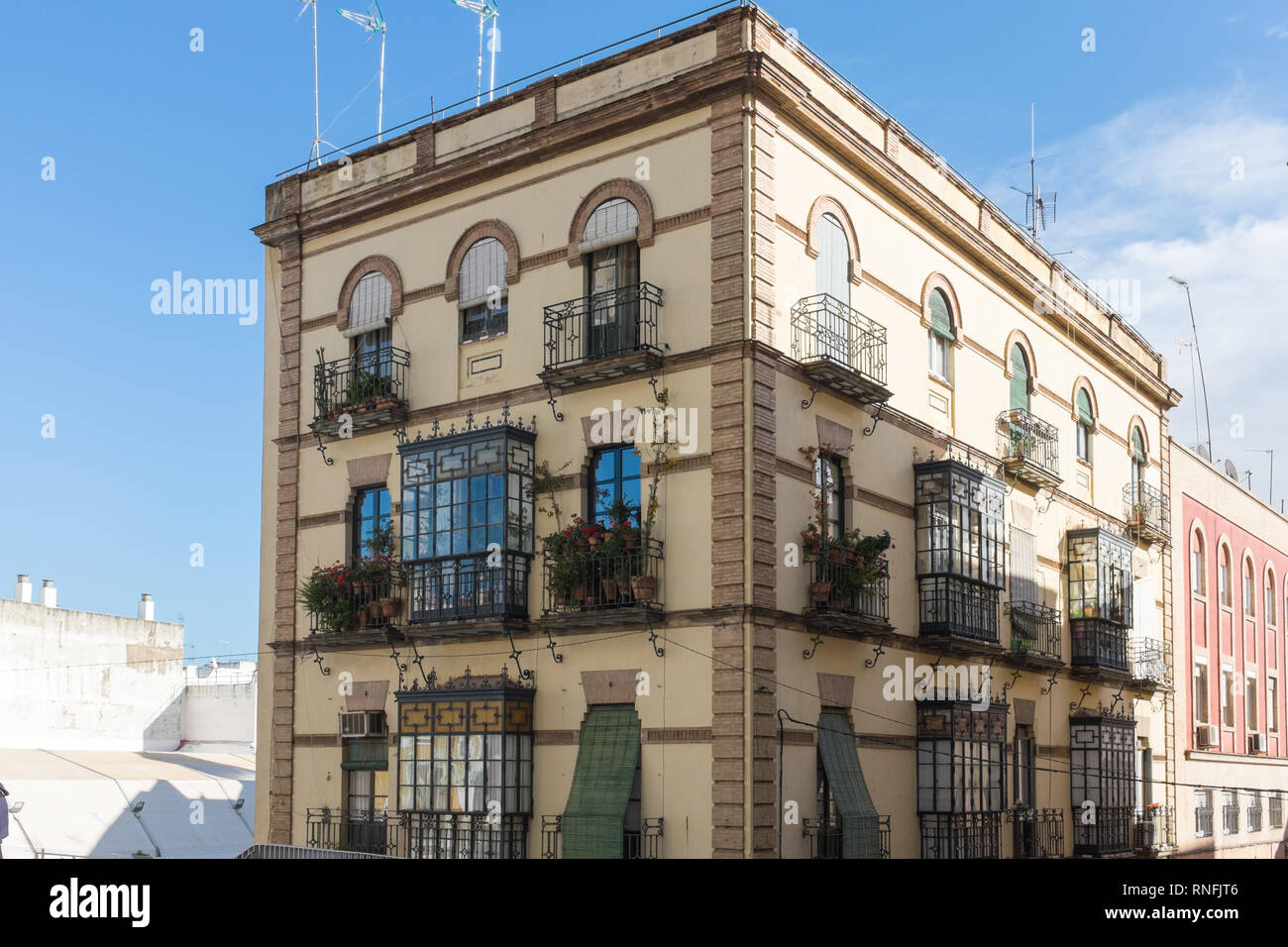 Smart square building in Plaza Encarnacion in the spanish city of Seville, Andalucia Stock Photo