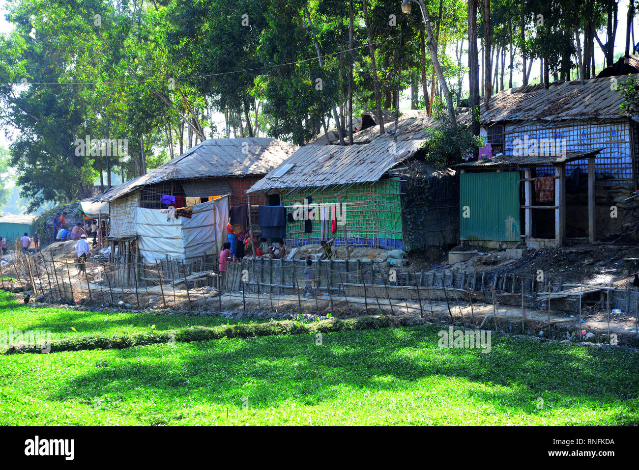 A view of Balukhali rohingya refugee camp in Ukhia, Cox's Bazar, Bangladesh. On February 02, 2019 Stock Photo