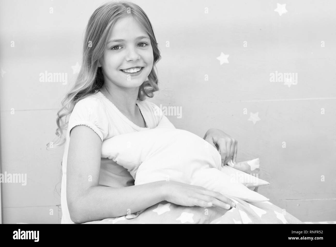 Adorable cushions for your child room. Girl kid hug cute pillow. Cute