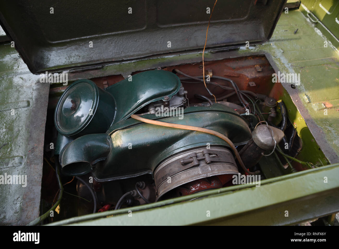 1960 Haflinger Jeep engine with 643 cc and 2 cylinder engine. WMY 1491 ...