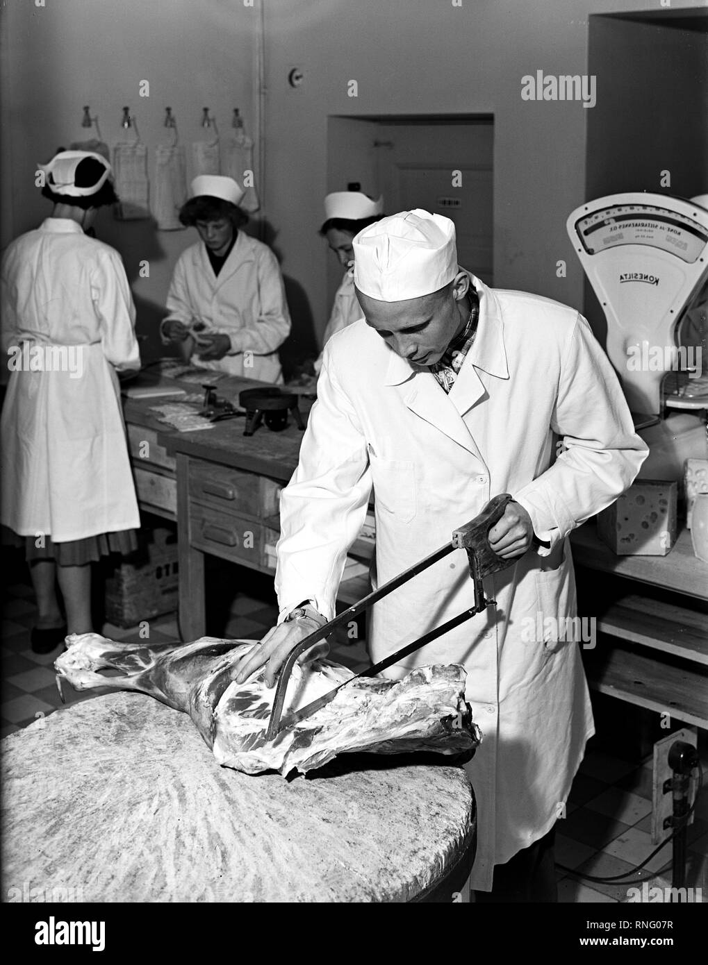 Sheep butchering Black and White Stock Photos & Images Alamy