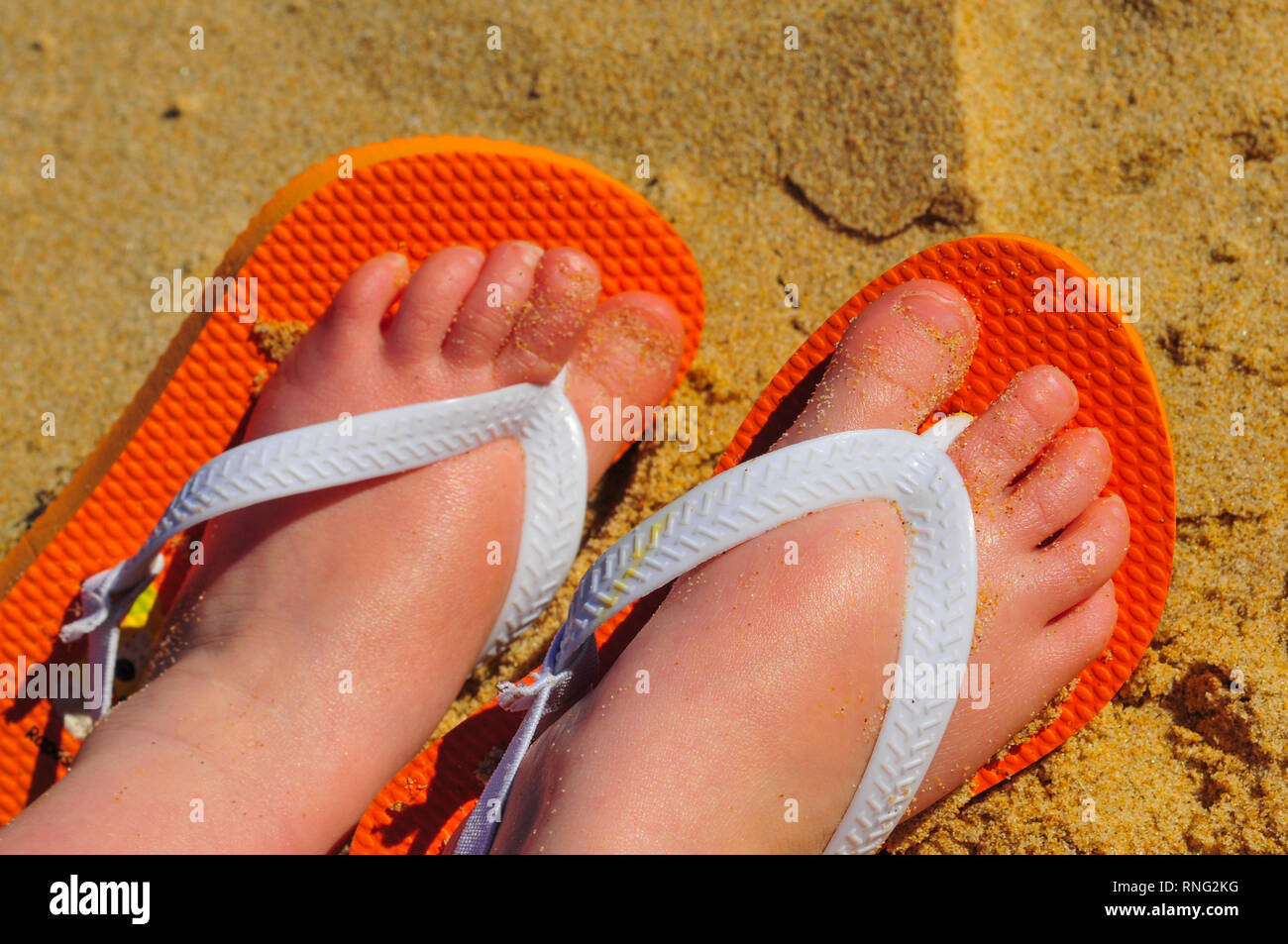 flip flops on sand