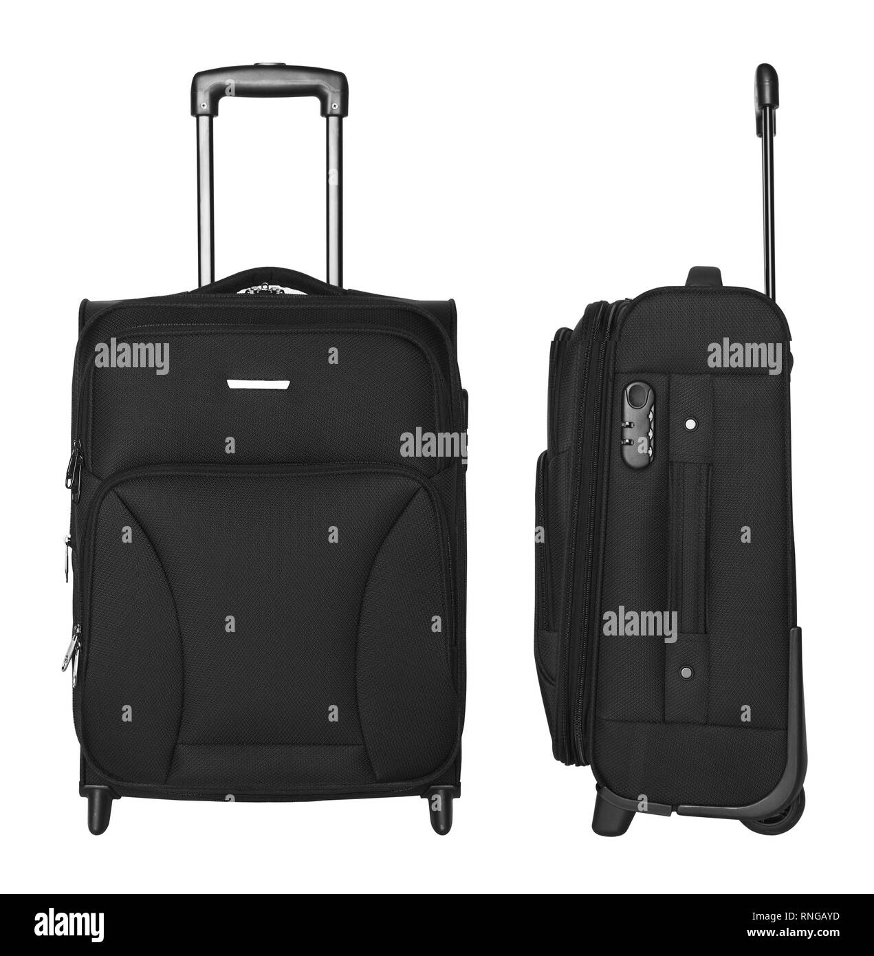 Black suitcase isolated on white background Stock Photo Alamy