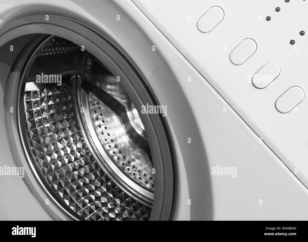 Background Laundry Detergent Washing Machine Black And White Stock