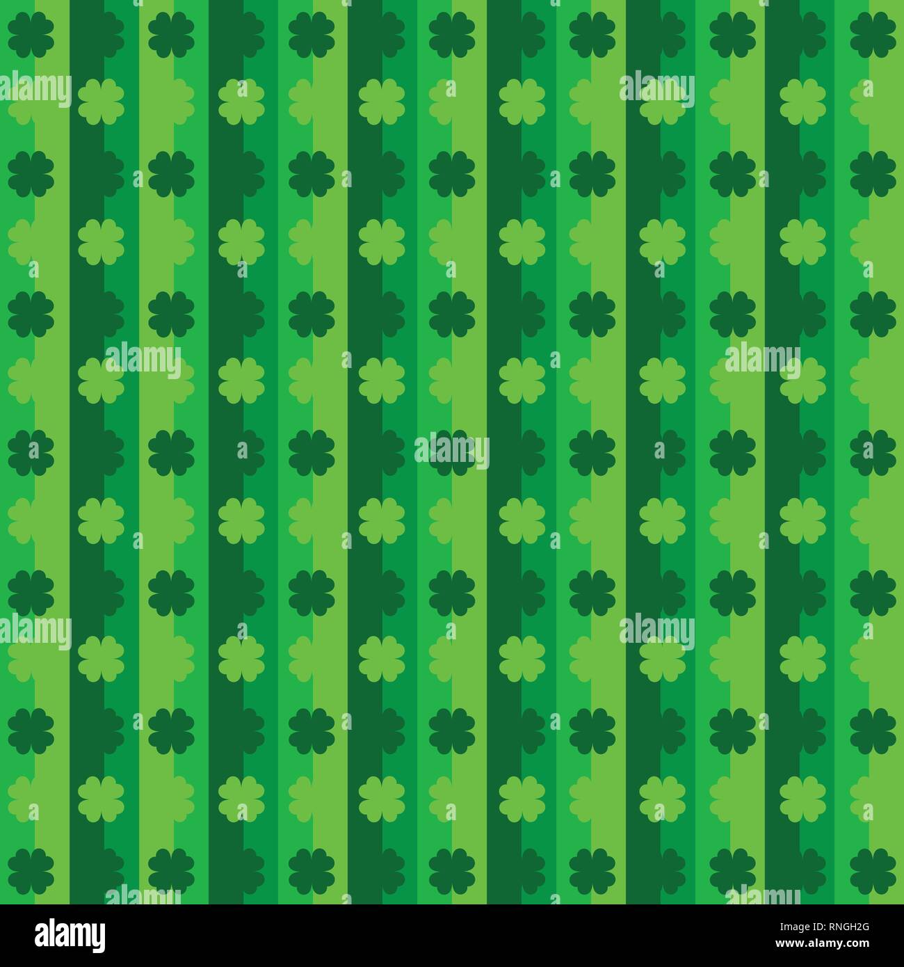 Green seamless pattern with clovers, shamrock leaves for St. Patrick's ...