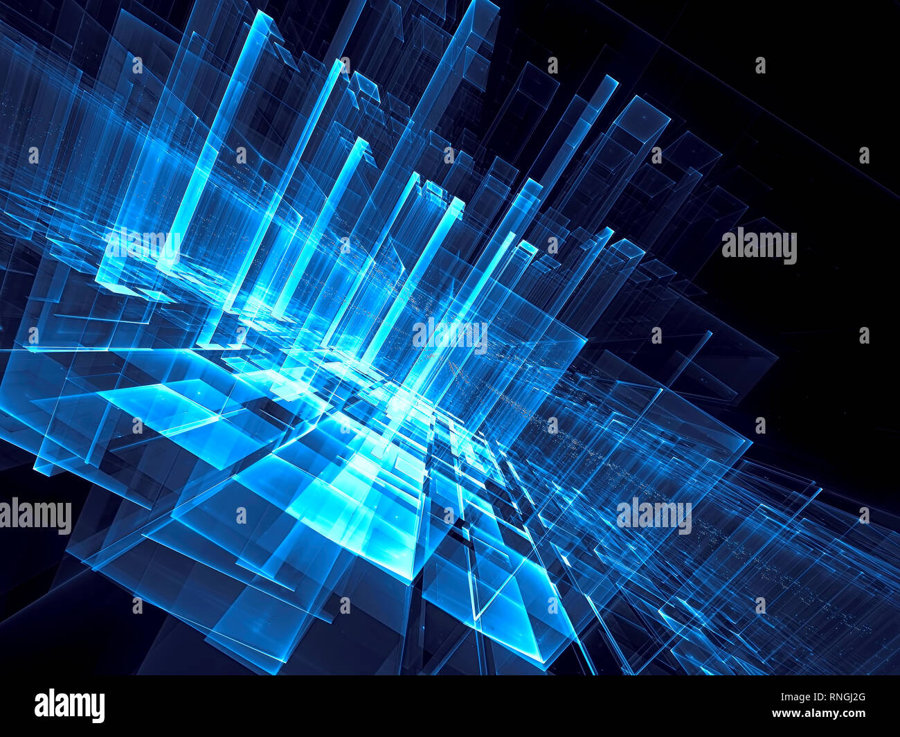 Perspective background in technology style - digitally generated ...