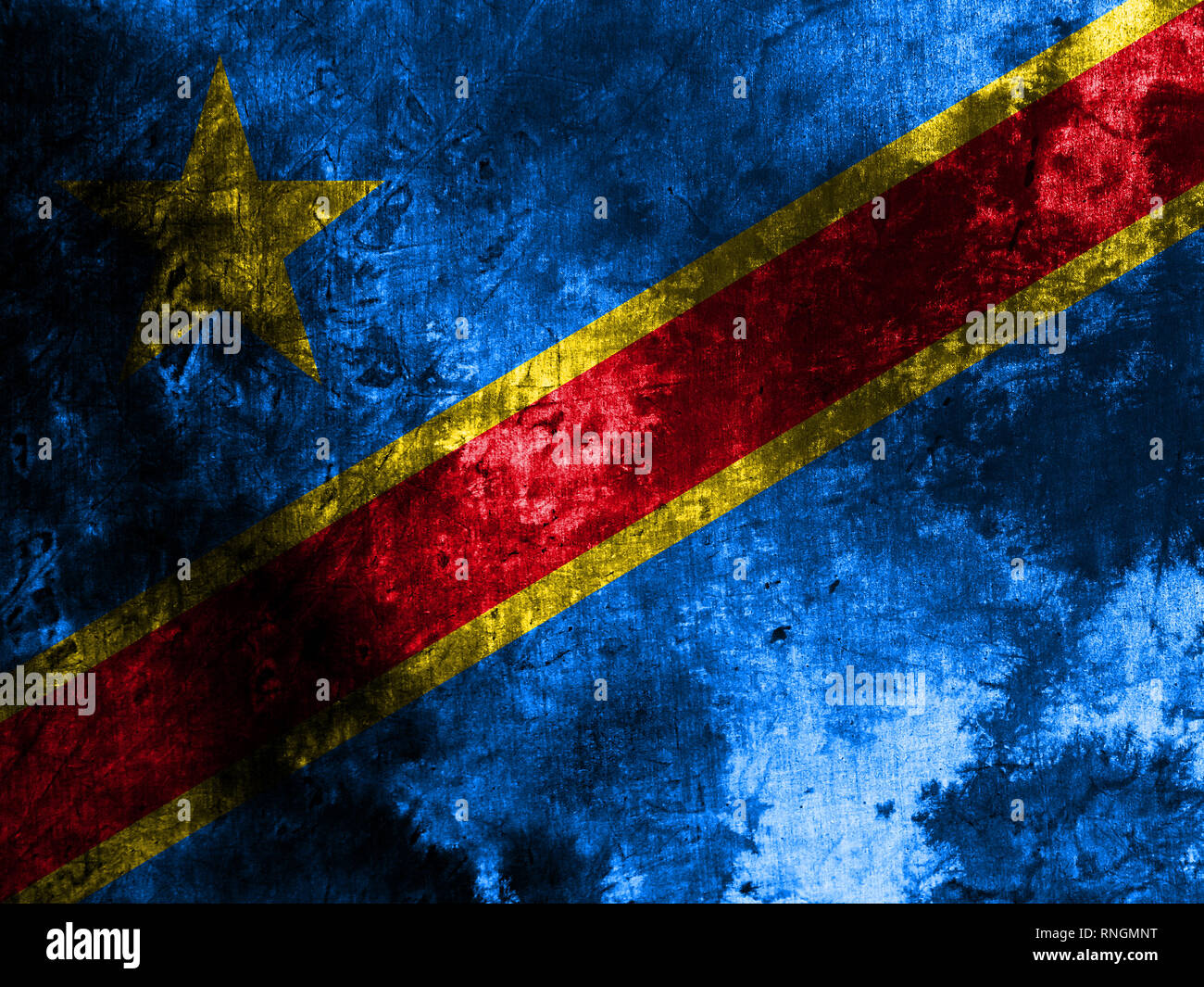 Old Democratic Republic of the Congo grunge background flag Stock Photo ...