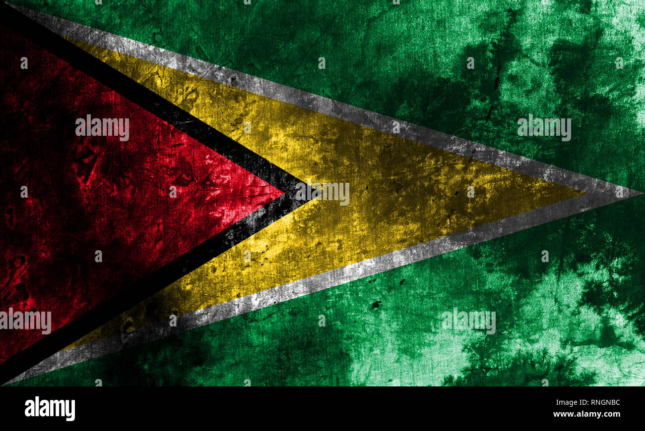 Old Guyana grunge background flag Stock Photo - Alamy