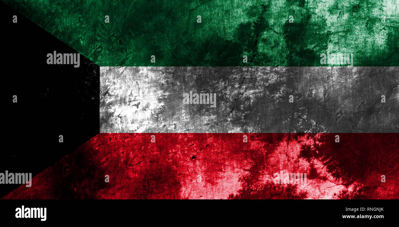 Old Kuwait grunge background flag Stock Photo - Alamy