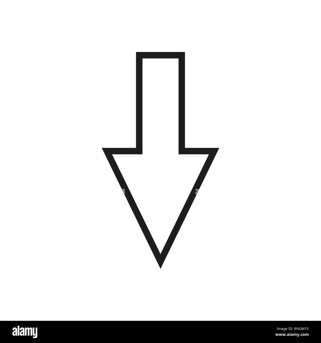 Line cursor icon in trendy flat style isolated on background. . Vector ...