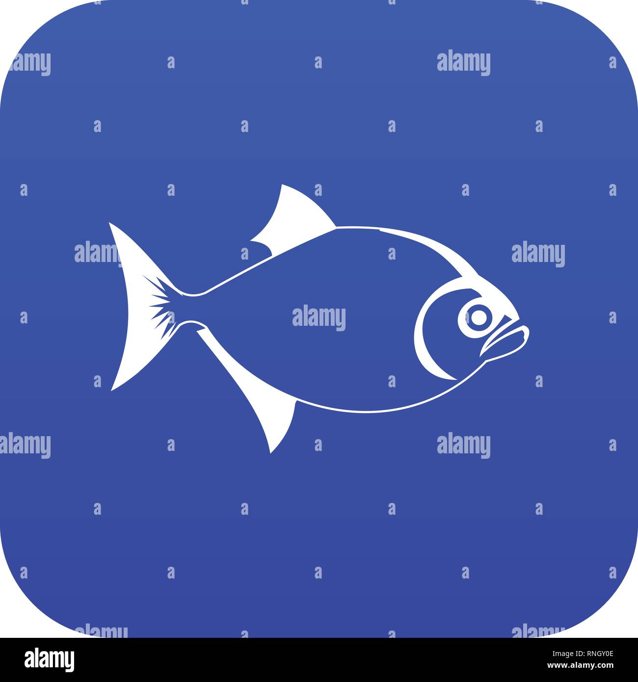Fish icon digital blue Stock Vector Image & Art - Alamy