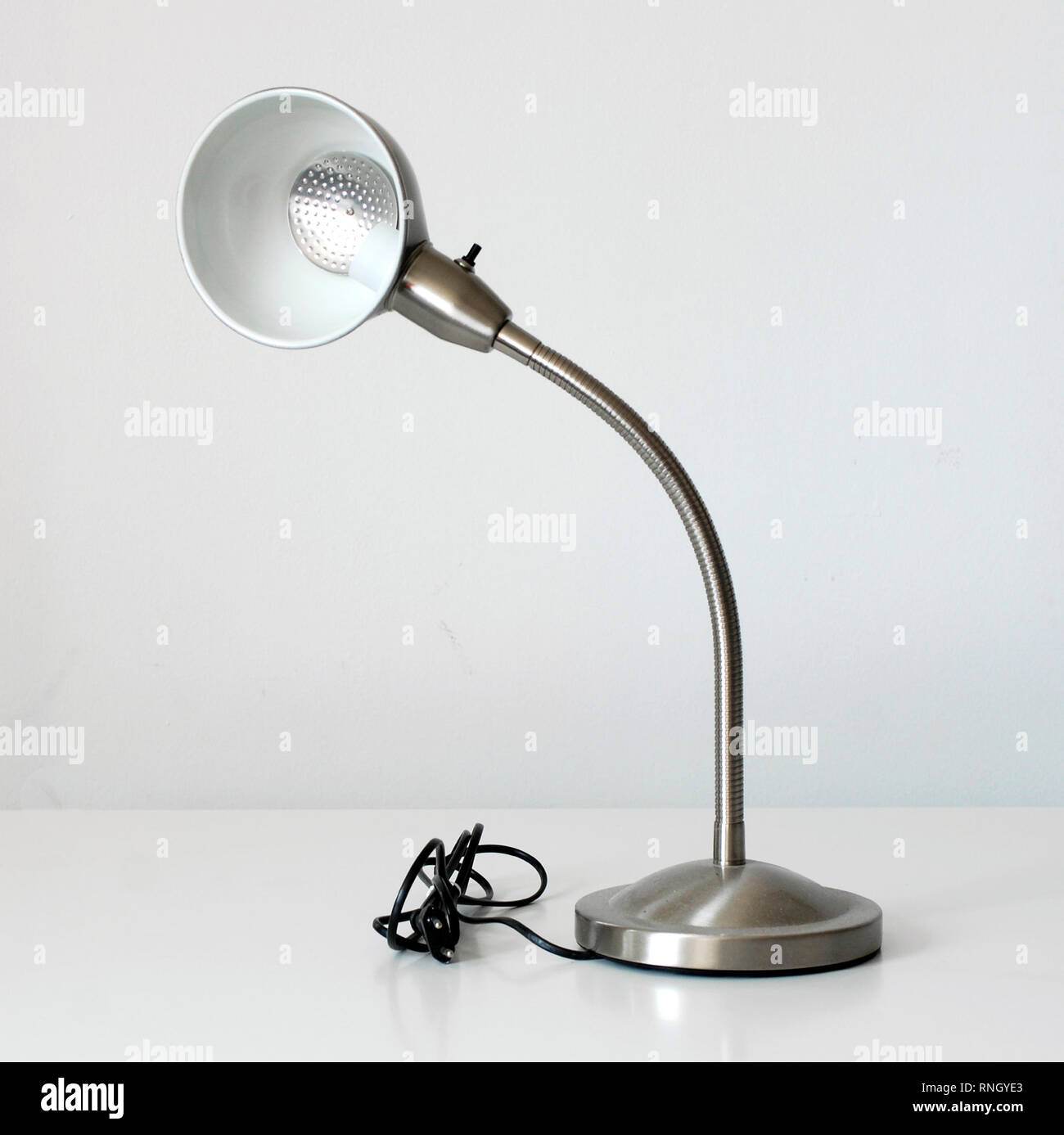 Nyfors Table Lamp With Led Bulb Nickel Plated White Ikea