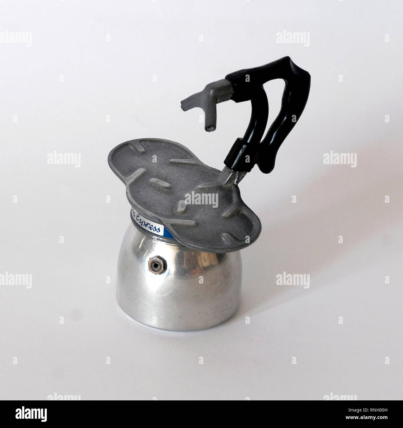 Italian vintage coffee maker made of aluminum. Nova Espress. Patented