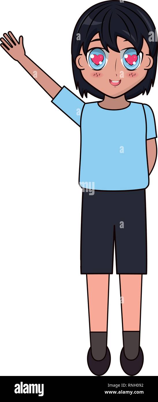 Anime Boy Manga Character Stock Vector Image Art Alamy