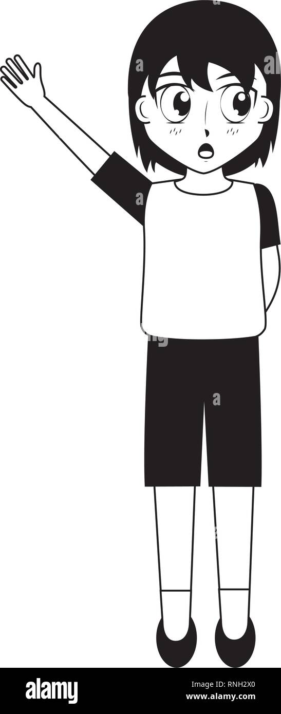 Anime Boy Manga Character Stock Vector Image Art Alamy