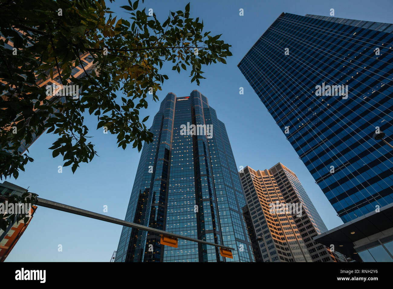 Downtown glass skyscrapers hi-res stock photography and images - Alamy
