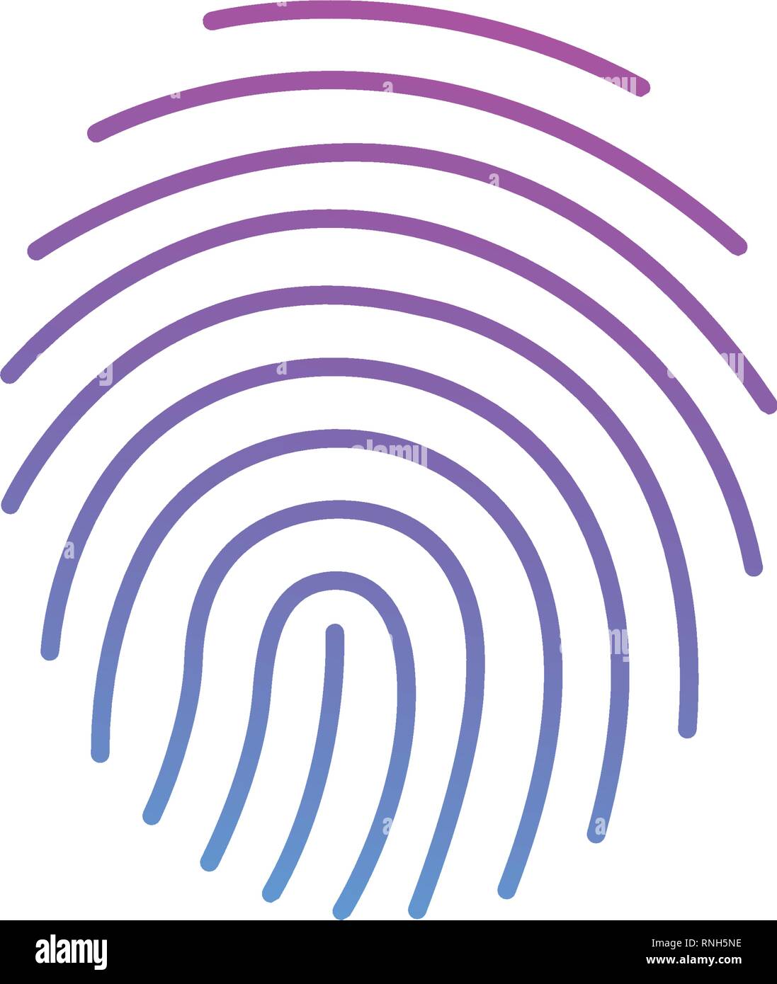 Cryptographic signature glyph icon, security and identity, fingerprint ...