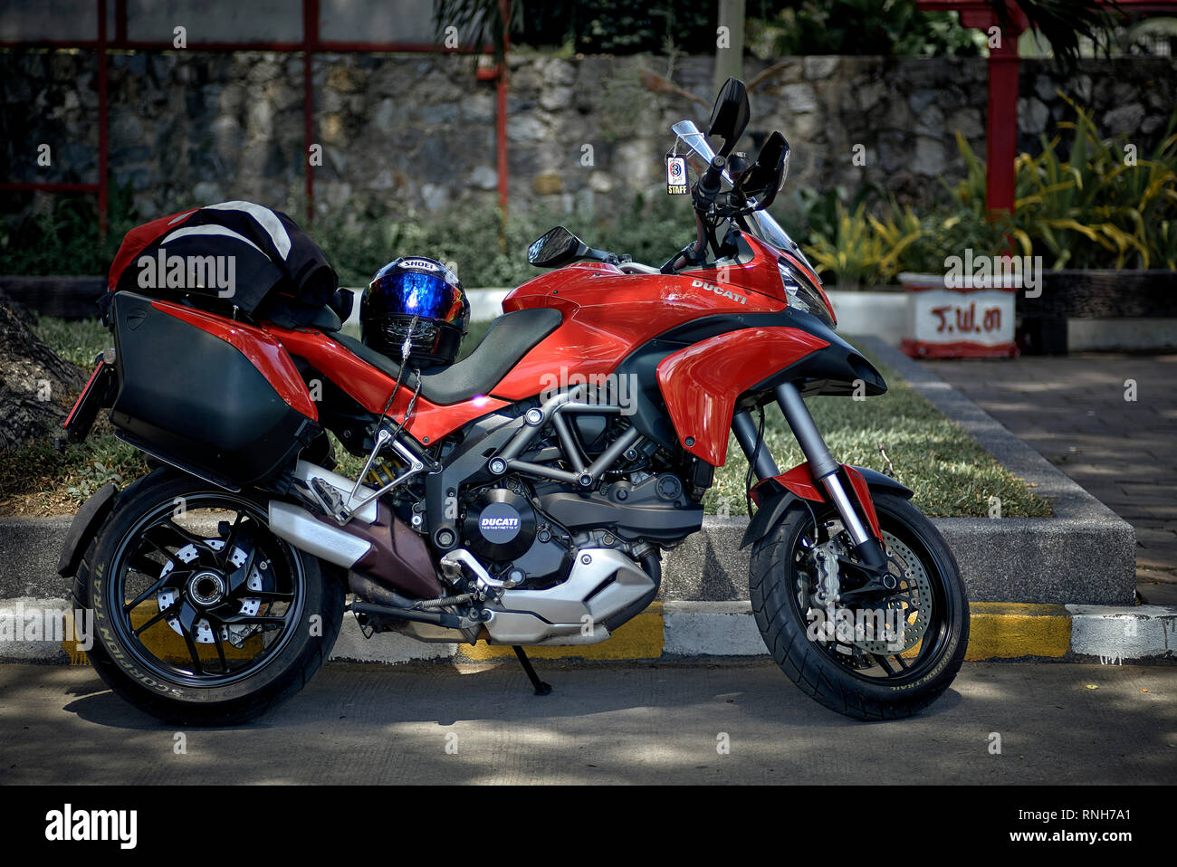 Ducati Testastretta 11 Italian motorcycle red motorbike Stock