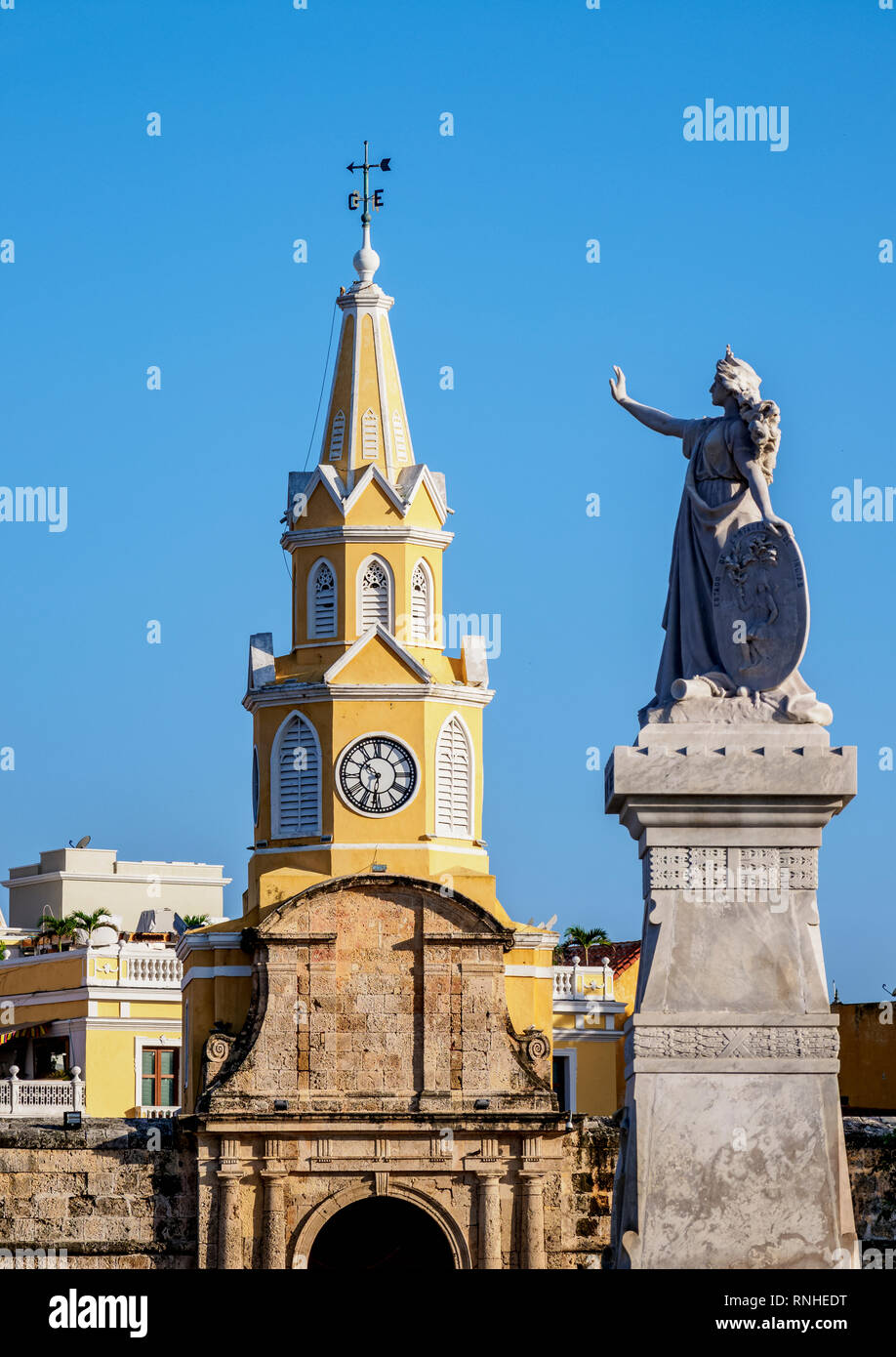 Cartagena Heroica Monument and Clock Tower, Cartagena, Bolivar