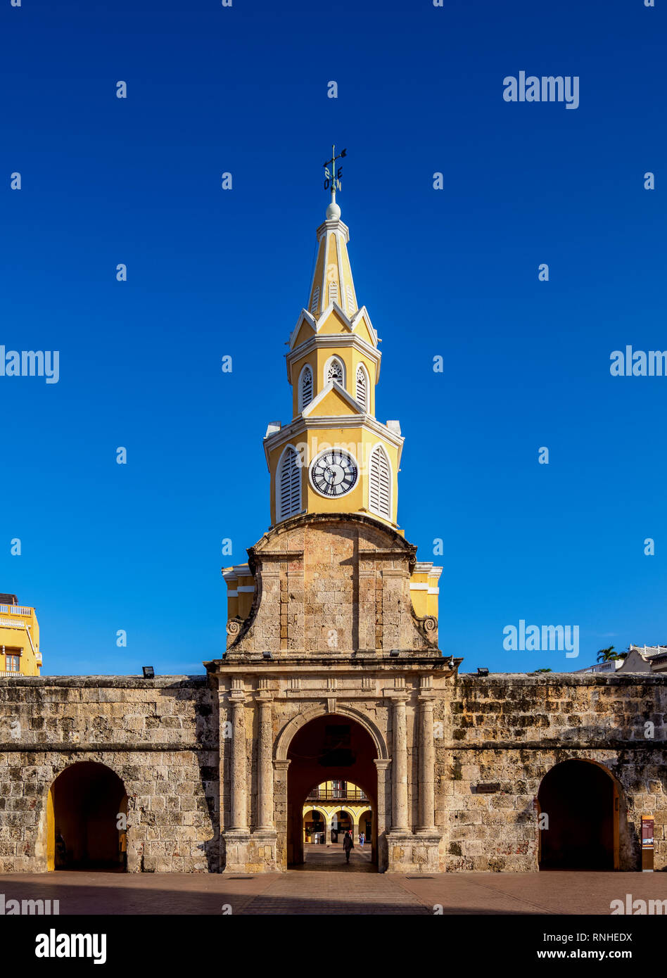 Clock Tower, Cartagena, Bolivar Department, Colombia Stock Photo Alamy