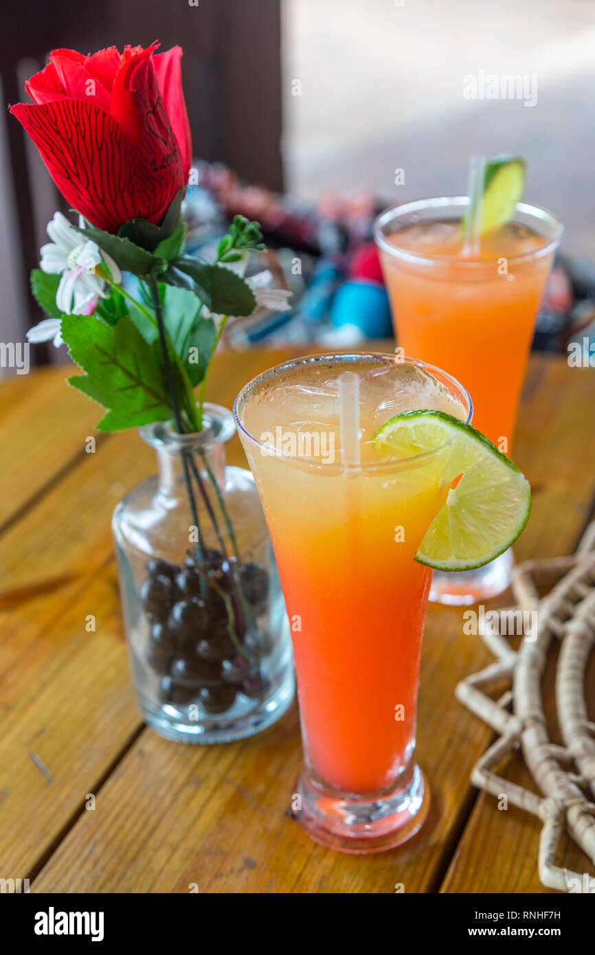 Colorful frozen drinks in the triopics Stock Photo Alamy