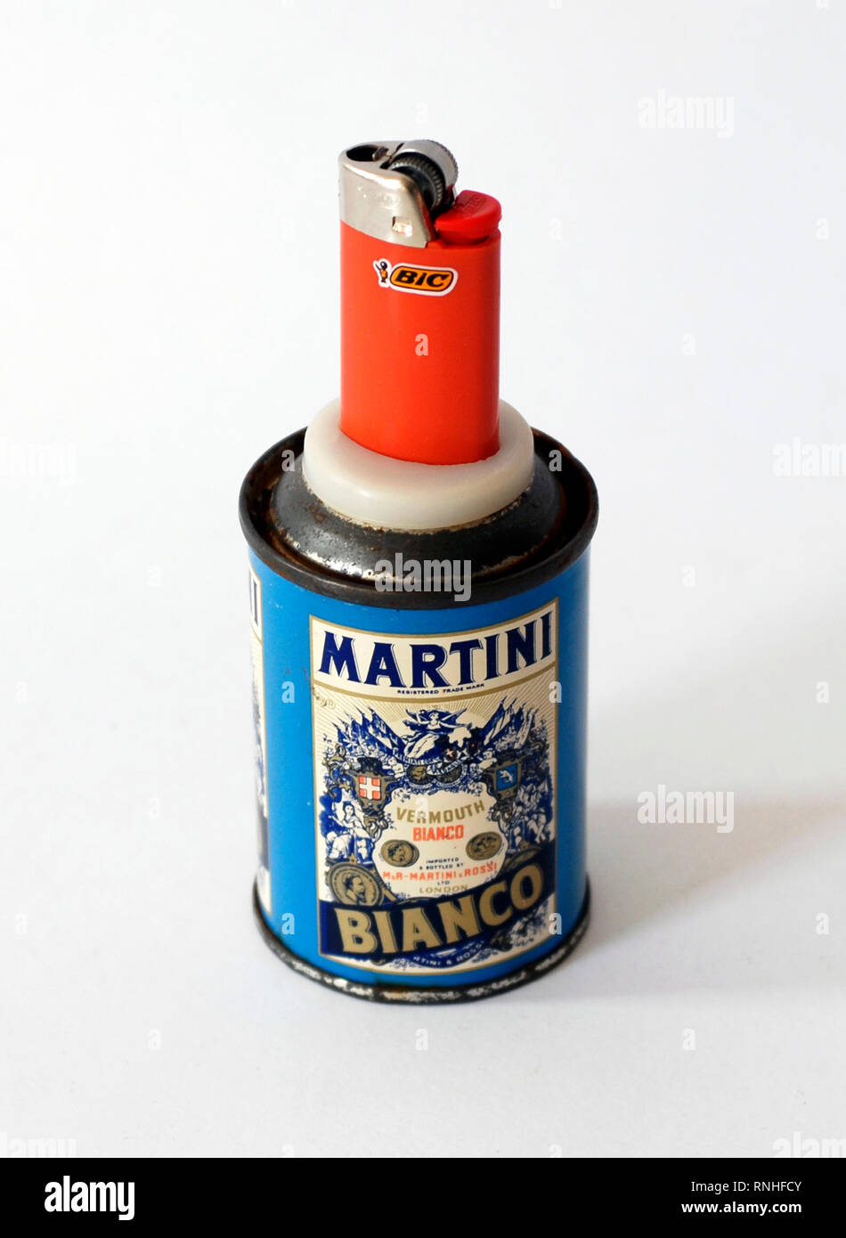 Cigarette lighter holder, for BIC lighters or similar. Advertising of