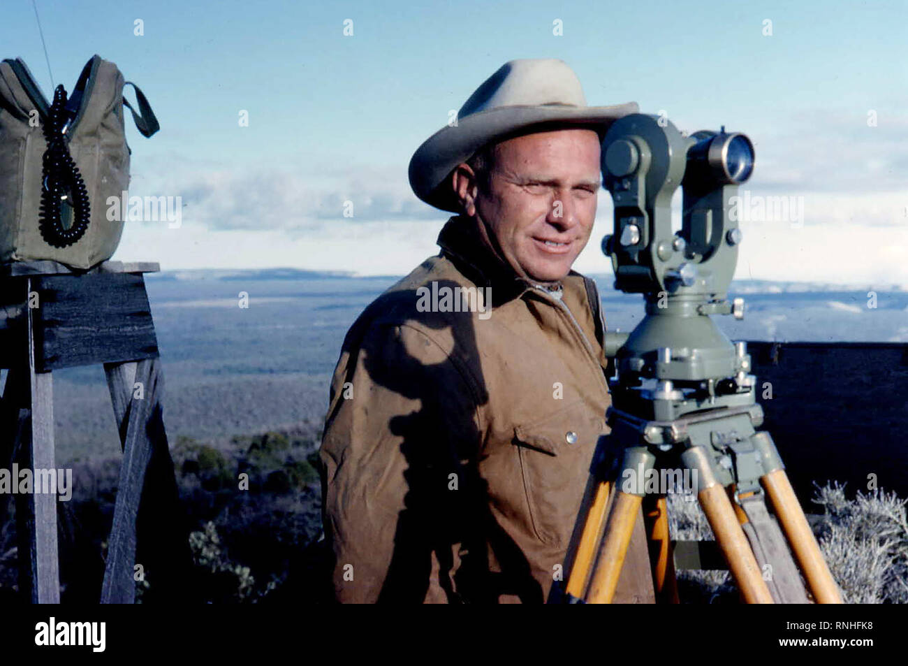Gilbert Thompson Topographer making measurements hi-res stock photography and images - Alamy