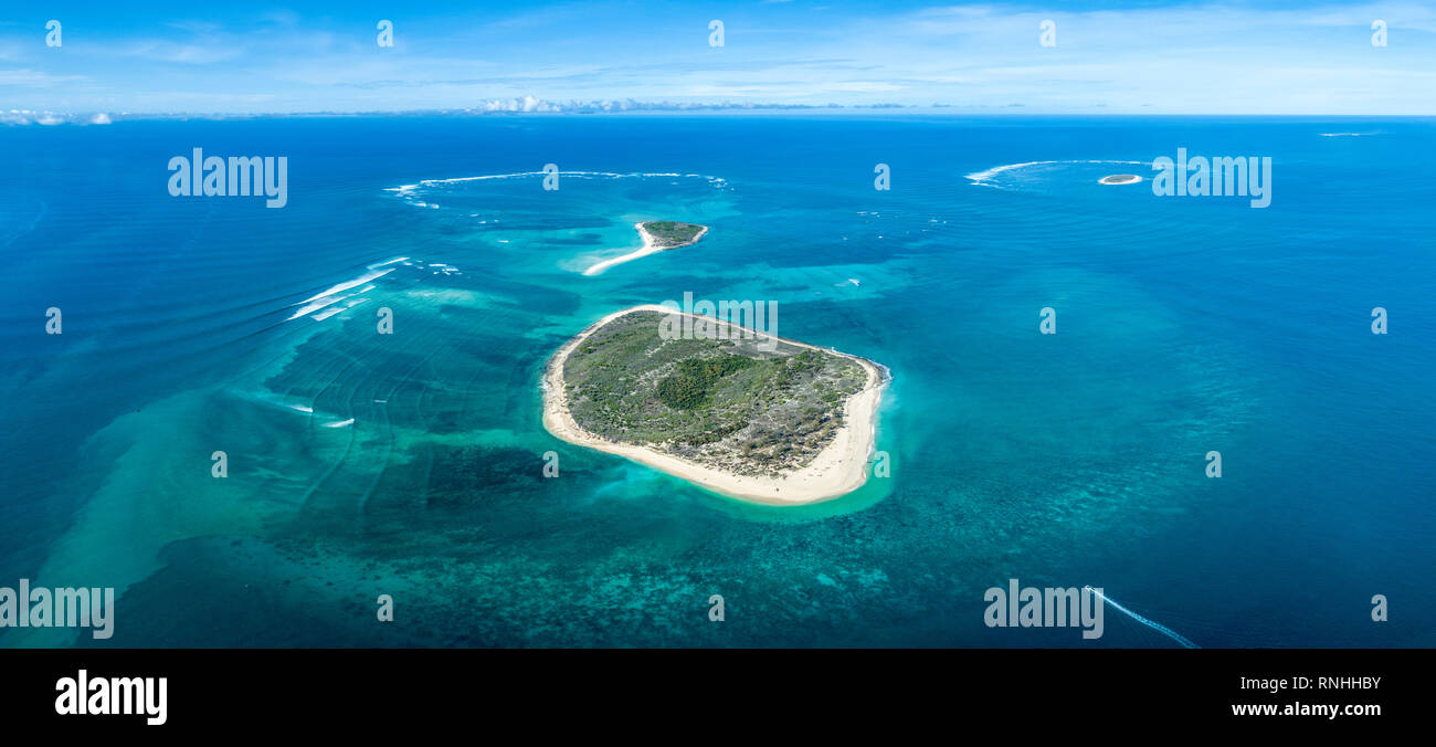Aerial view of the Barren Islands in Madagascar Stock Photo