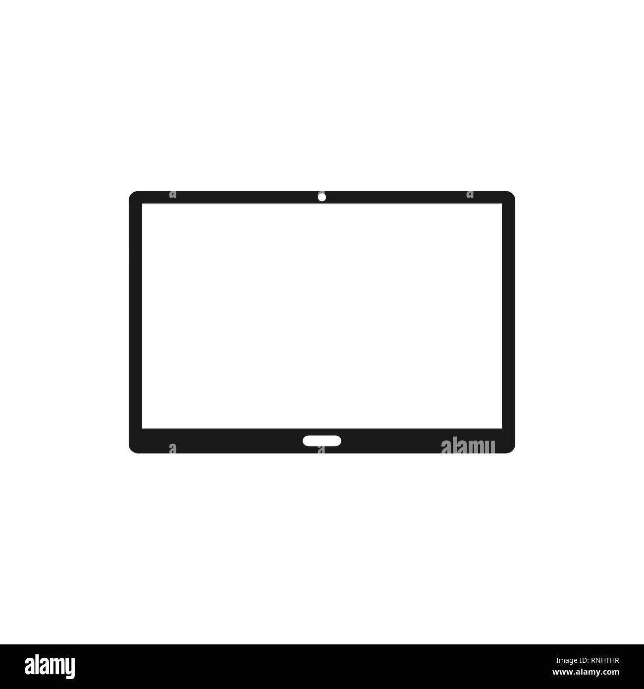 Vector illustration, flat design. Tablet icon on white background Stock Vector