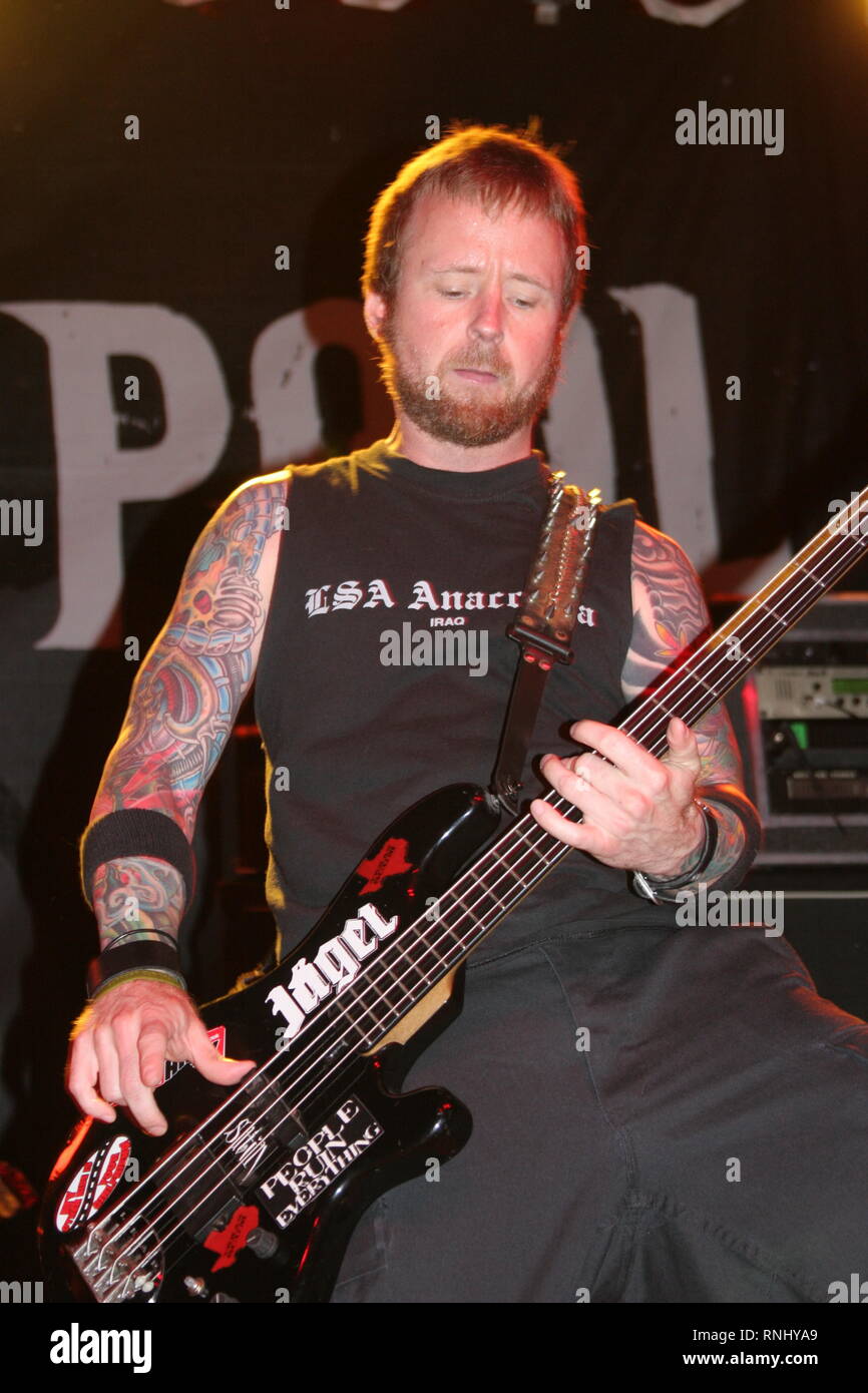 Drowning Pool Bassist Stevie Benton Is Shown Performing During A Live Concert Appearance Stock Photo Alamy Drowning Pool Bassist Stevie Benton Is Shown Performing During A Live Concert Appearance Stock Photo Alamy
