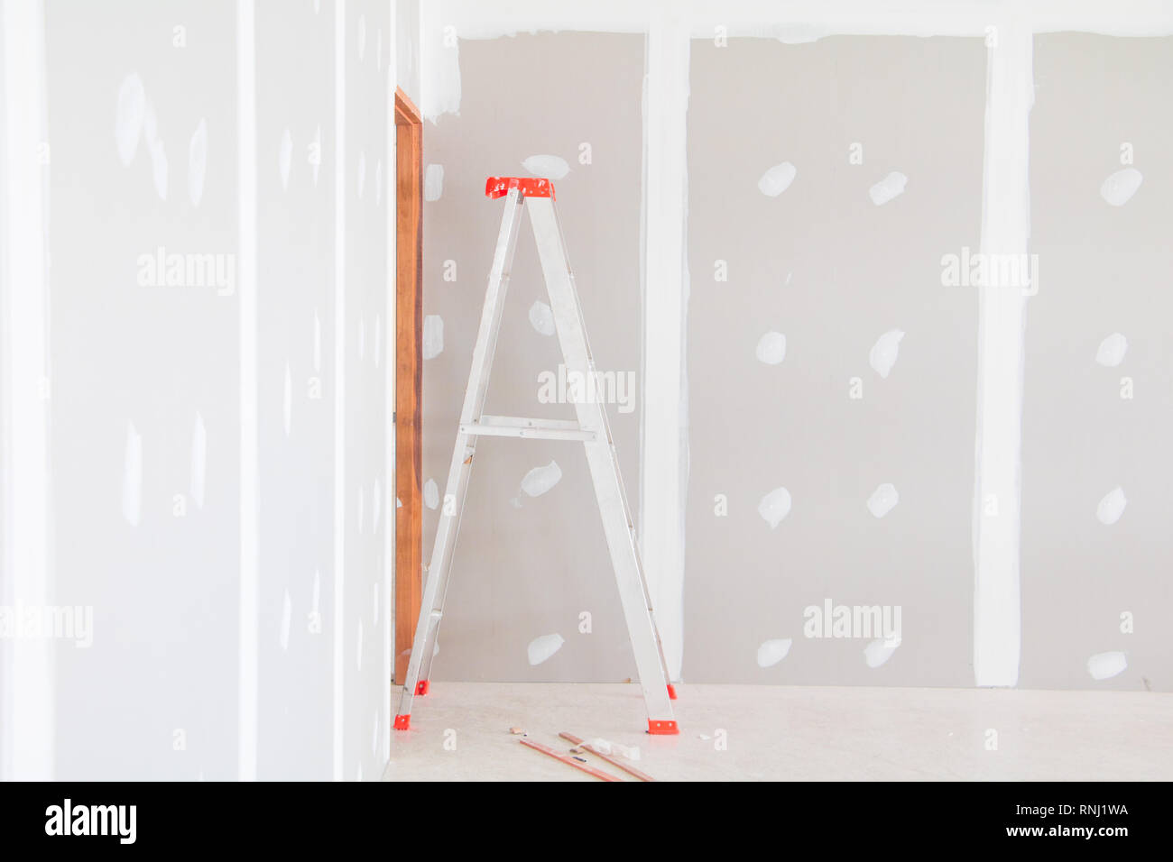 Stair And Gypsum Board Wall Interior Decoration Of Home At
