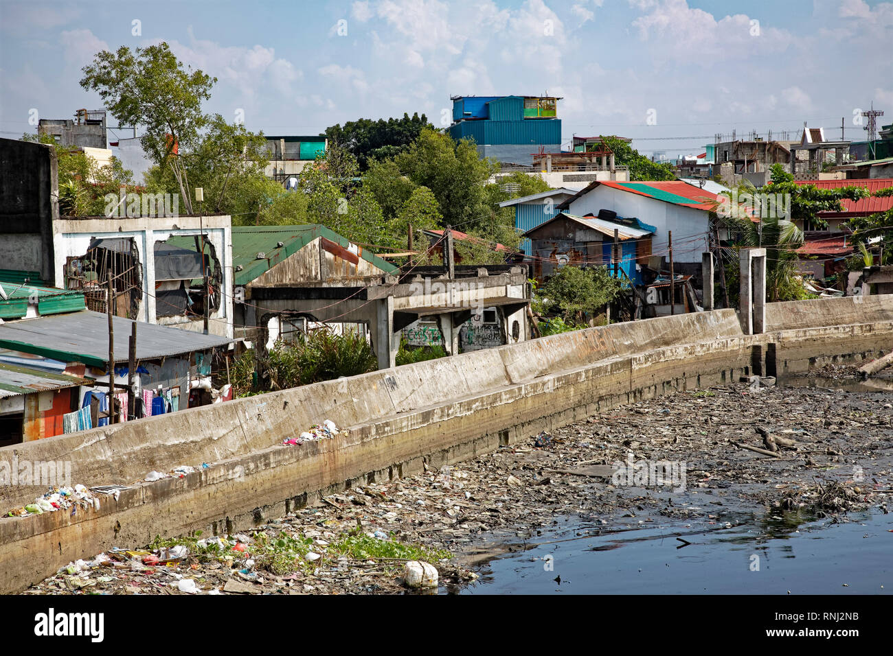 Poverty in the streets of Manila the capital of the Philippines Stock Photo