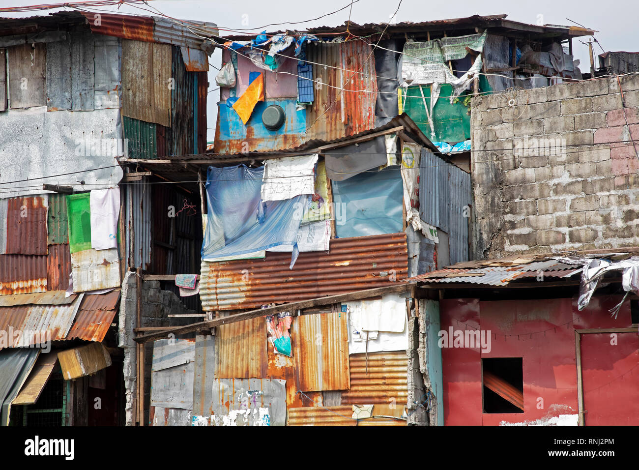 Poverty in the streets of Manila the capital of the Philippines Stock Photo