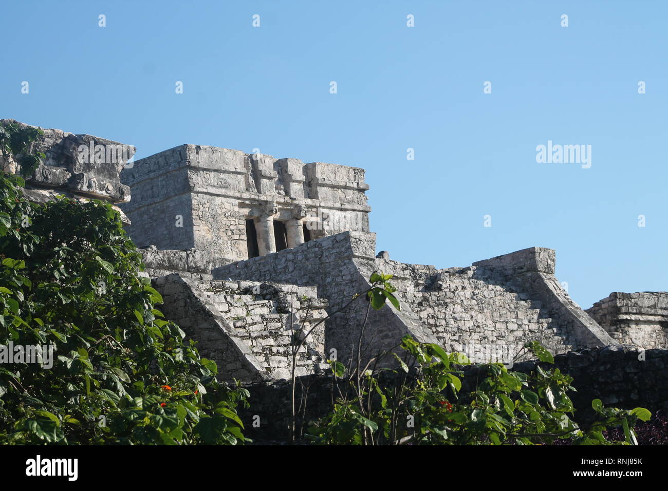 Tulum ruins in Tulum, Mexico Stock Photo