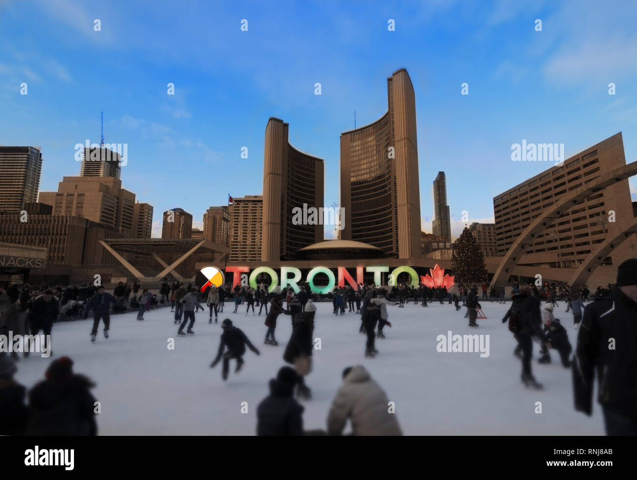 Ice skating toronto city hall hires stock photography and images Alamy