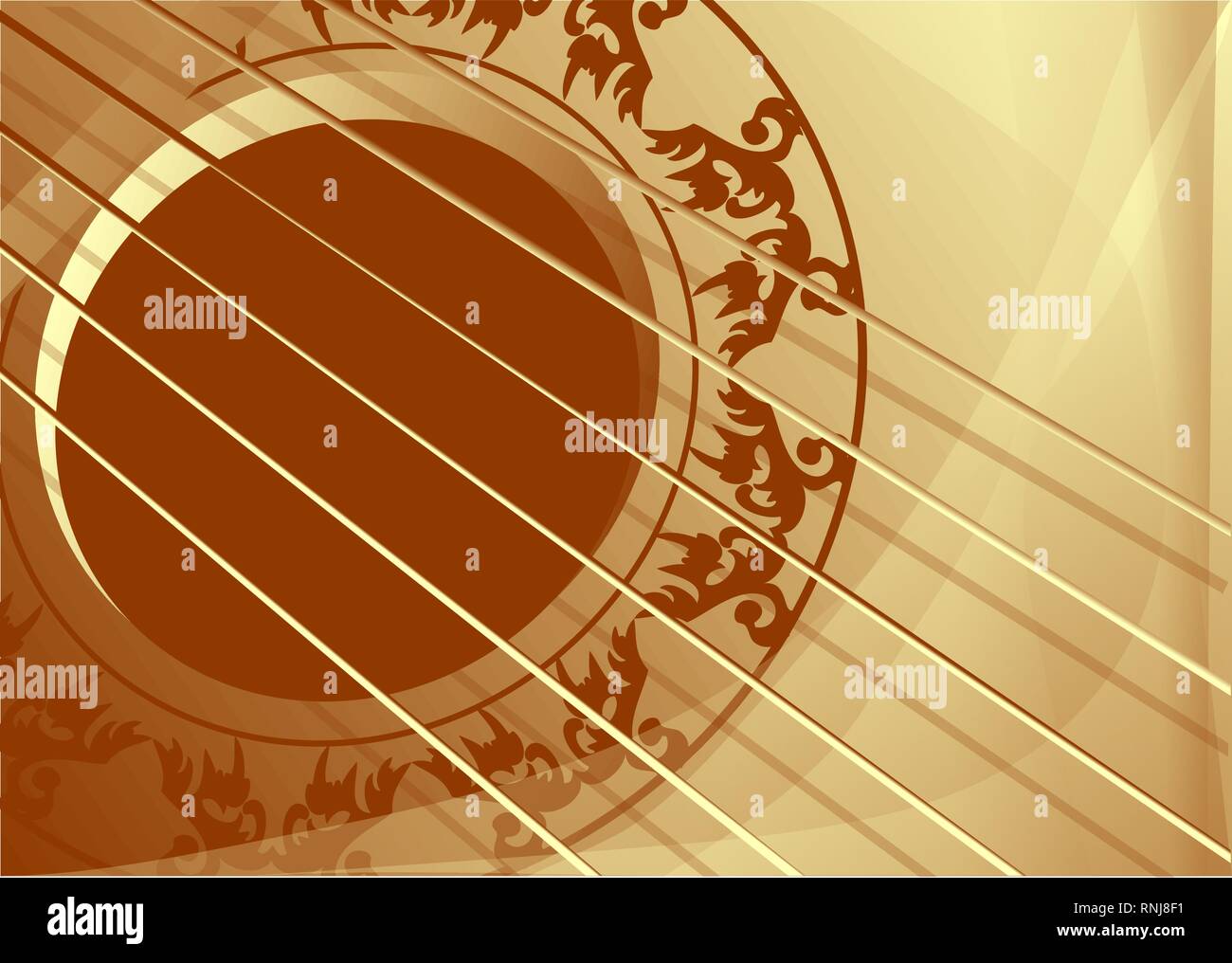 background with guitar part vector illustration Stock Vector