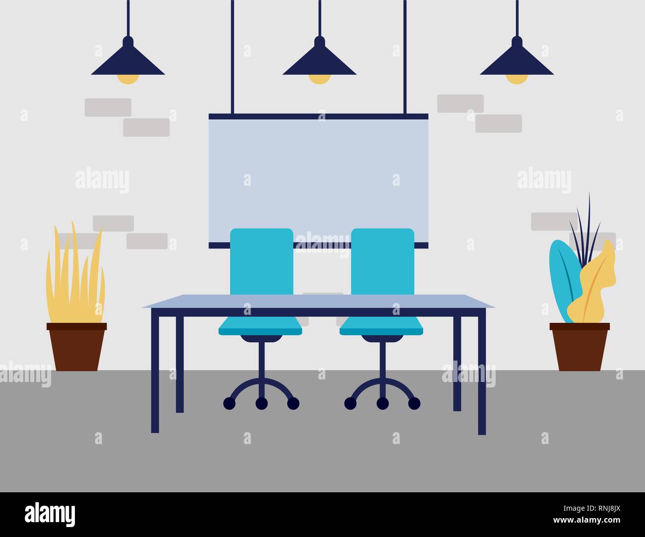 office work space Stock Vector Image & Art - Alamy